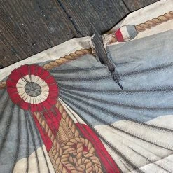Vintage 19th Century French Bunting Textiles & Rugs