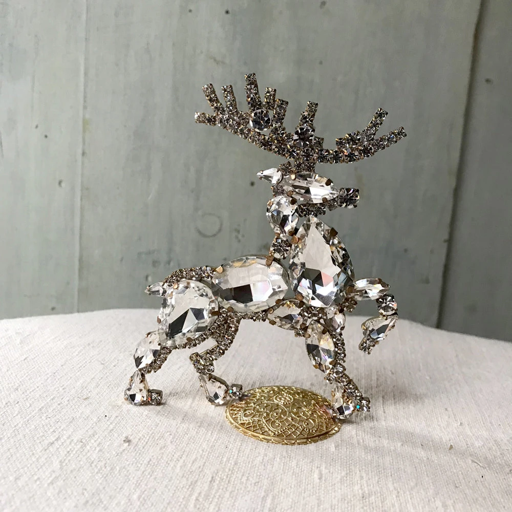 Nostalgie Christbaumschmuck Nostalgic Small Diamond Deer 3 Nostalgie Christbaumschmuck Nostalgic Small Diamond Deer