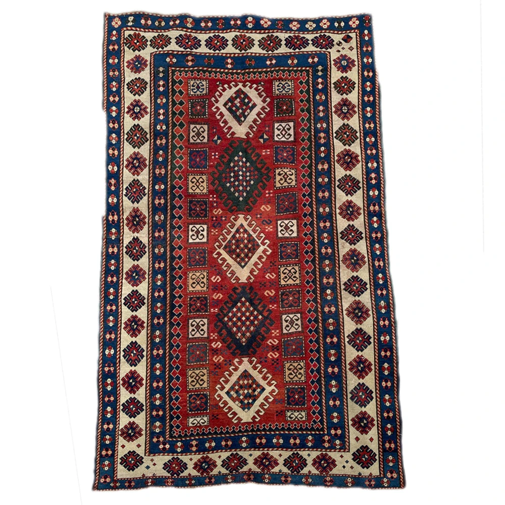 Floor 7’4” X 4’9" Antique Kazak Rug 3 Floor 7’4” X 4’9" Antique Kazak Rug