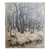 Vintage Art & Objects Evert Rabbers Landscape Drawing 63
