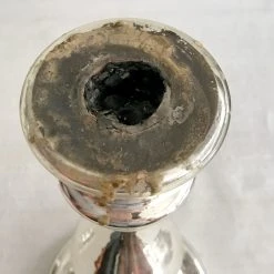 Vintage Candlestick Holders 19th Century Mercury Glass Candlestick