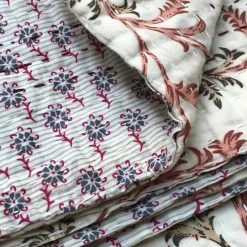 Jeanette Farrier Newly Printed Kantha Queen Bedcover