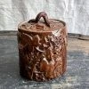 Vintage 19th Century French Lidded Majolica Container