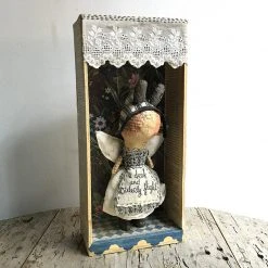 Julie Arkell A Dark And Orderly Flight Shadow Box Doll Art & Objects