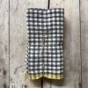 Caravan Set Of 4 Gingham Napkins In Grey & Dijon Dining & Tabletop