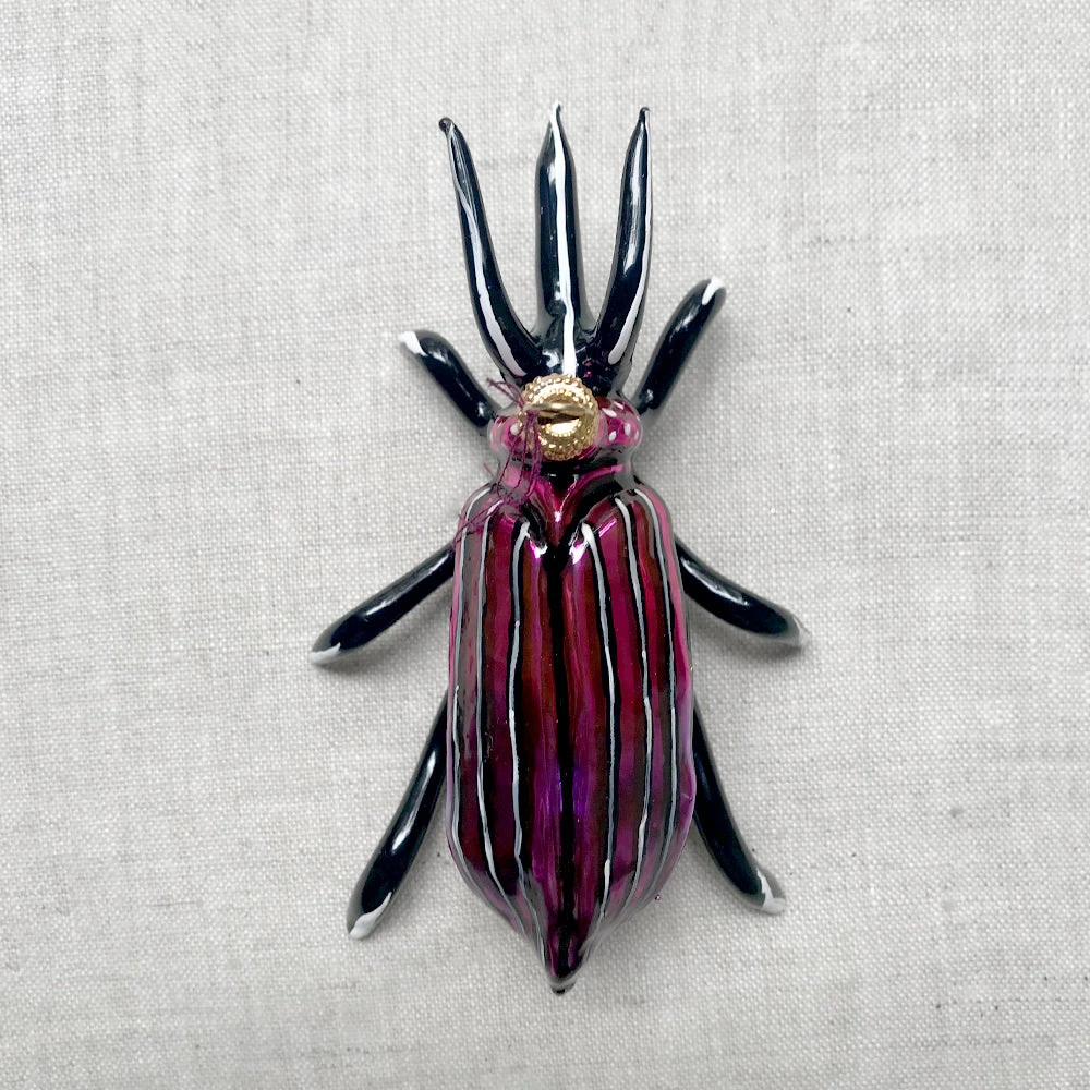 Wiktoria Black & Pink Bug Ornament Holiday 3 Wiktoria Black & Pink Bug Ornament Holiday