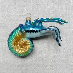 Wiktoria Blue Shrimp Ornament Holiday