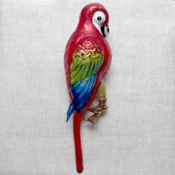 Wiktoria Red Parrot Clip-On Ornament
