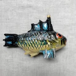 Wiktoria Gray & Yellow Fish Ornament Holiday