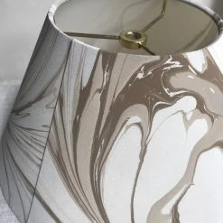 Lighting Handmade Marble Lampshade In Beige
