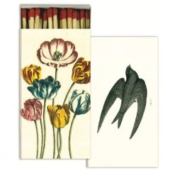 HomArt Matchboxes Variegated Tulips & Swift
