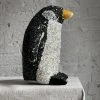 Anke Drechsel Large Addyson Silk Velvet Embroidered Penguin Anke Drechsel Embroidered Animals