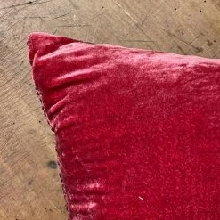 Anke Drechsel Addyson Silk Velvet Cushion In Watermelon
