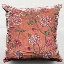 Anke Drechsel Milva Silk Velvet Cushion In Henna