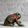 Anke Drechsel Megan Silk Velvet Embroidered Frog In Shaded Lake Anke Drechsel Embroidered Animals 1 Anke Drechsel Megan Silk Velvet Embroidered Frog In Shaded Lake Anke Drechsel Embroidered Animals