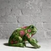 Anke Drechsel Anke Drechsel Embroidered Animals Megan Silk Velvet Embroidered Frog In Emerald