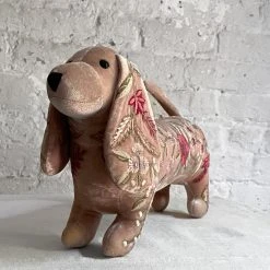 Anke Drechsel Liza Silk Velvet Dachshund In Pink Quartz