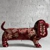 Anke Drechsel Madame Bovary Silk Velvet Dachshund In Wine