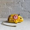 Anke Drechsel Beauty Silk Velvet Embroidered Mouse In Citrine