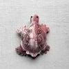 Anke Drechsel Anke Drechsel Embroidered Animals Mini Mimosa Silk Velvet Embroidered Turtle In Old Rose 2 Anke Drechsel Anke Drechsel Embroidered Animals Mini Mimosa Silk Velvet Embroidered Turtle In Old Rose