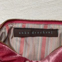 Anke Drechsel Small Goods Liva Embroidered Silk Velvet Perfect Zipper Pouch In 193