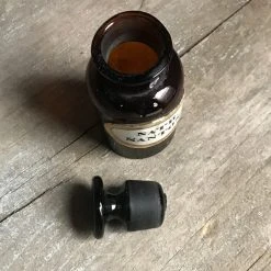 Vintage 19th Century Small Apothecary Bottle With Removable Top