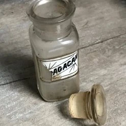 Vintage 19th Century Small Apothecary Bottle With Removable Top Vintage & Antiques