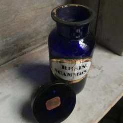 Vintage Vintage & Antiques 19th Century Small Blue Apothecary Bottles