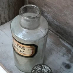 Vintage 19th Century Apothecary Jar - Sulfas Cupric