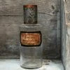Vintage Glassware 19th Century Apothecary Jar - Zincum Oscydatum