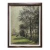 Vintage Art & Objects Evert Rabbers Framed "Holland Grazing" Drawing
