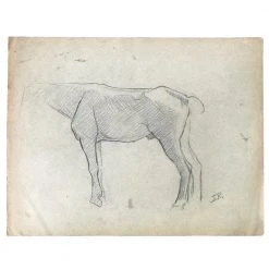 Vintage Evert Rabbers Horse Drawing 26