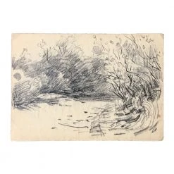 Vintage Evert Rabbers Landscape Drawing 28 Art & Objects