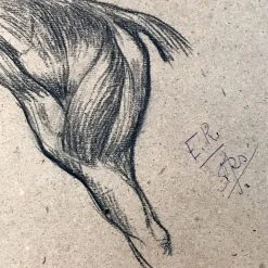 Vintage Art & Objects Evert Rabbers Horse Drawing 43