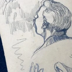 Vintage Evert Rabbers Portrait Drawing 26 Art & Objects