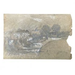 Vintage Evert Rabbers Landscape Drawing 31