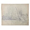 Vintage Evert Rabbers Landscape Drawing 33