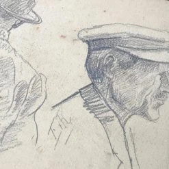 Vintage Evert Rabbers Portrait Drawing 27