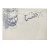 Vintage Evert Rabbers Portrait Drawing 28
