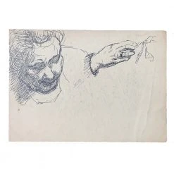 Vintage Evert Rabbers Portrait Drawing 28