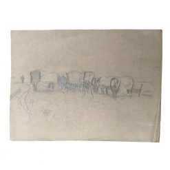 Vintage Evert Rabbers Animal Drawing 46 Art & Objects