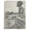 Vintage Evert Rabbers Landscape Drawing 46