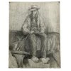 Vintage Evert Rabbers Portrait Drawing 39