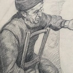 Vintage Evert Rabbers Portrait Drawing 40 Art & Objects