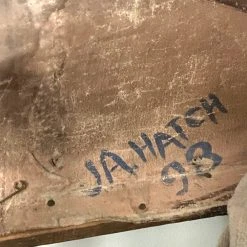 Vintage Art & Objects Late 19th Century Painted Bank Backdrop