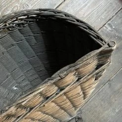 Vintage Hanging Antique French Basket Pouches & Totes