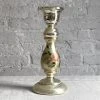 Vintage 19th Century Mercury Glass Candlestick Dining & Tabletop