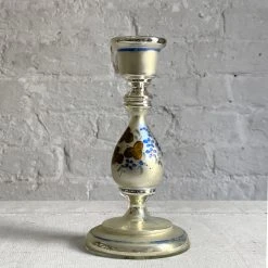 Vintage 19th Century Mercury Glass Candlestick