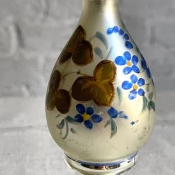 Vintage 19th Century Mercury Glass Candlestick