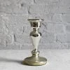 Vintage 19th Century Mercury Glass Candlestick